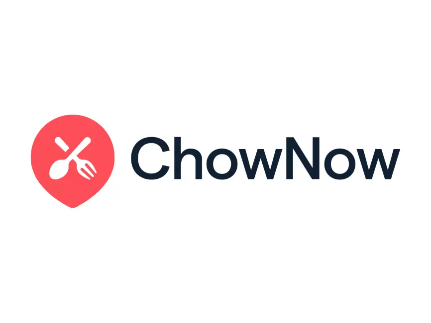chownow-new8288.logowik.com A red and white logo of chownow